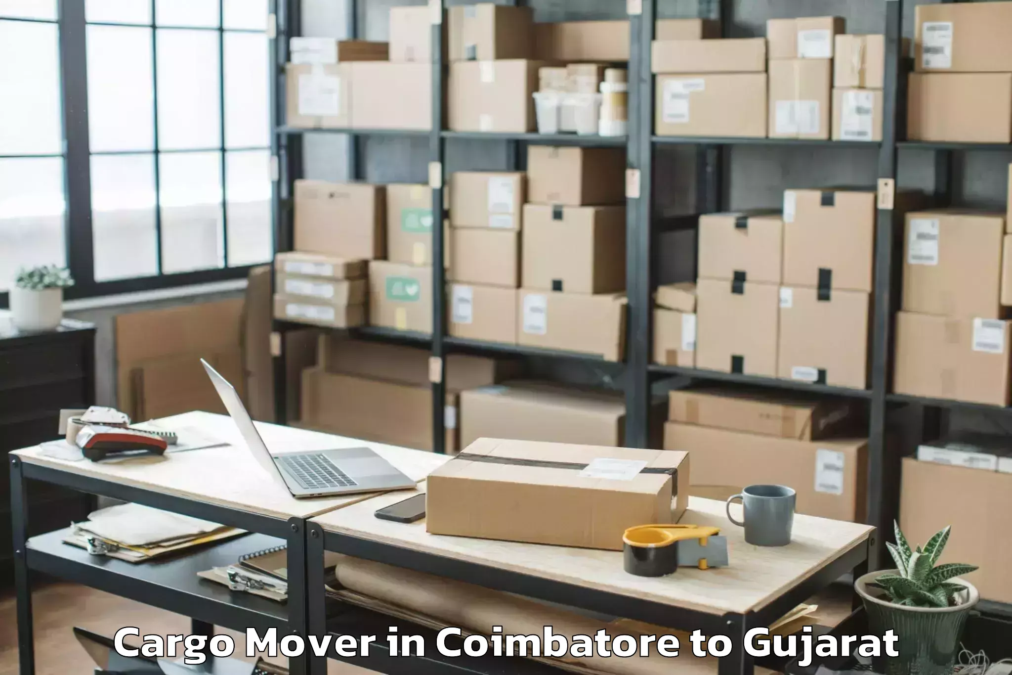 Book Coimbatore to Bhilad Cargo Mover Online